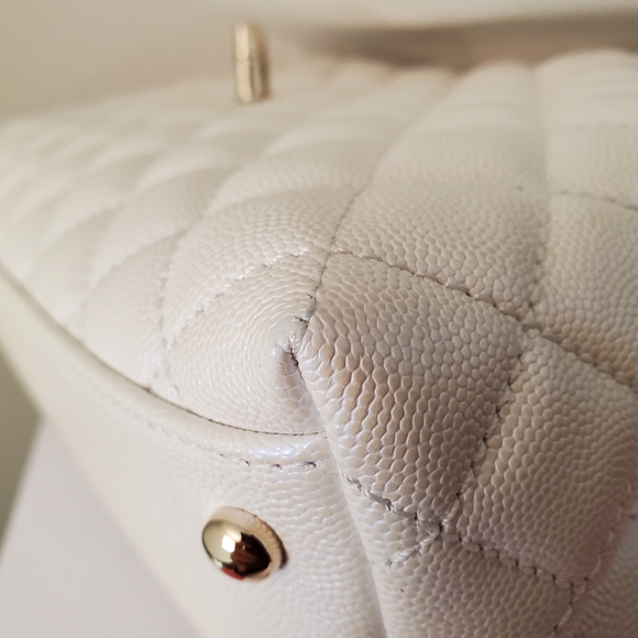 Chanel coco handle iridescent white gold hw small bag - Picture 8 of 14